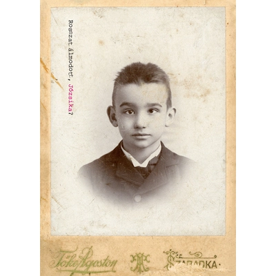 Csáth Géza gyerekkori fényképe -képeslap